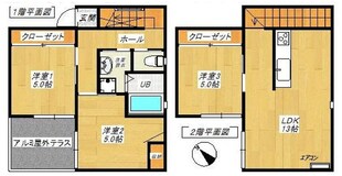 富士見キューブB棟の物件間取画像